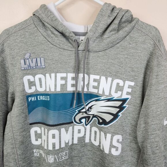 Nike Philadelphia Eagles Space Dyed Long Sleeve Super Bowl Pullover Hoodie Small - Picture 4 of 8